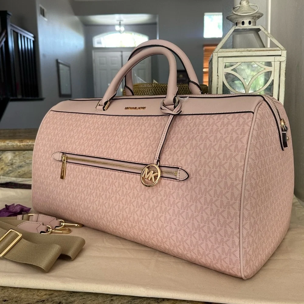 New Michael Kors Jet Set Travel Extra-Large Signature Logo Duffel Bag